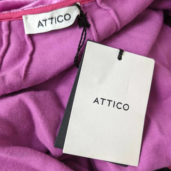 The Attico Velvet Wrap Dress Black Pink Size X-Small Maximalist Modest Midi - Picture 3 of 16